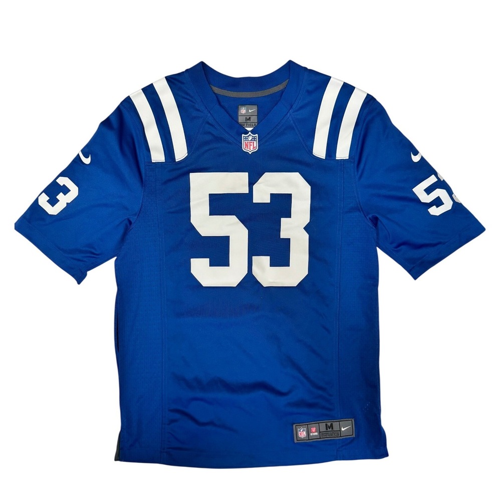 Nike Indianapolis Colts Shaquille Leonard #53 Stitched Jersey Mens Medium Blue